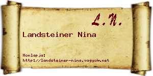 Landsteiner Nina névjegykártya